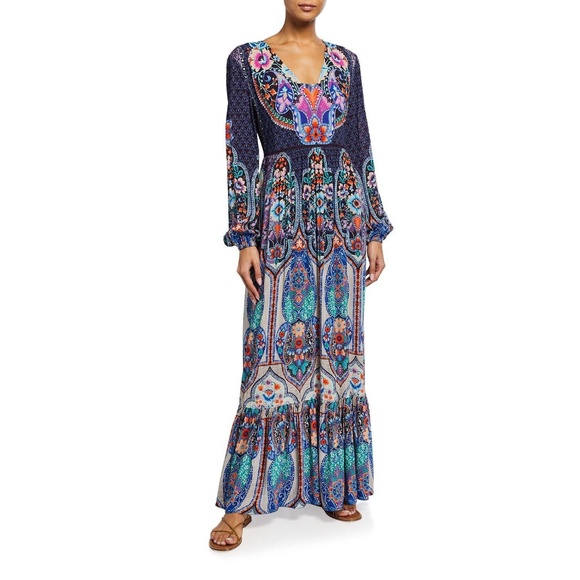 Johnny Was Saba Maxi Dress With Zipper Size XXL Bust 23” Length 59” Waist 21” - Picture 1 of 10